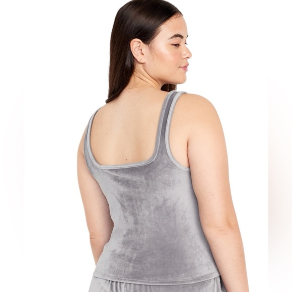 NWT Old Navy Stylish Gray Velvet Tank Top Size 2X - Picture 5 of 9